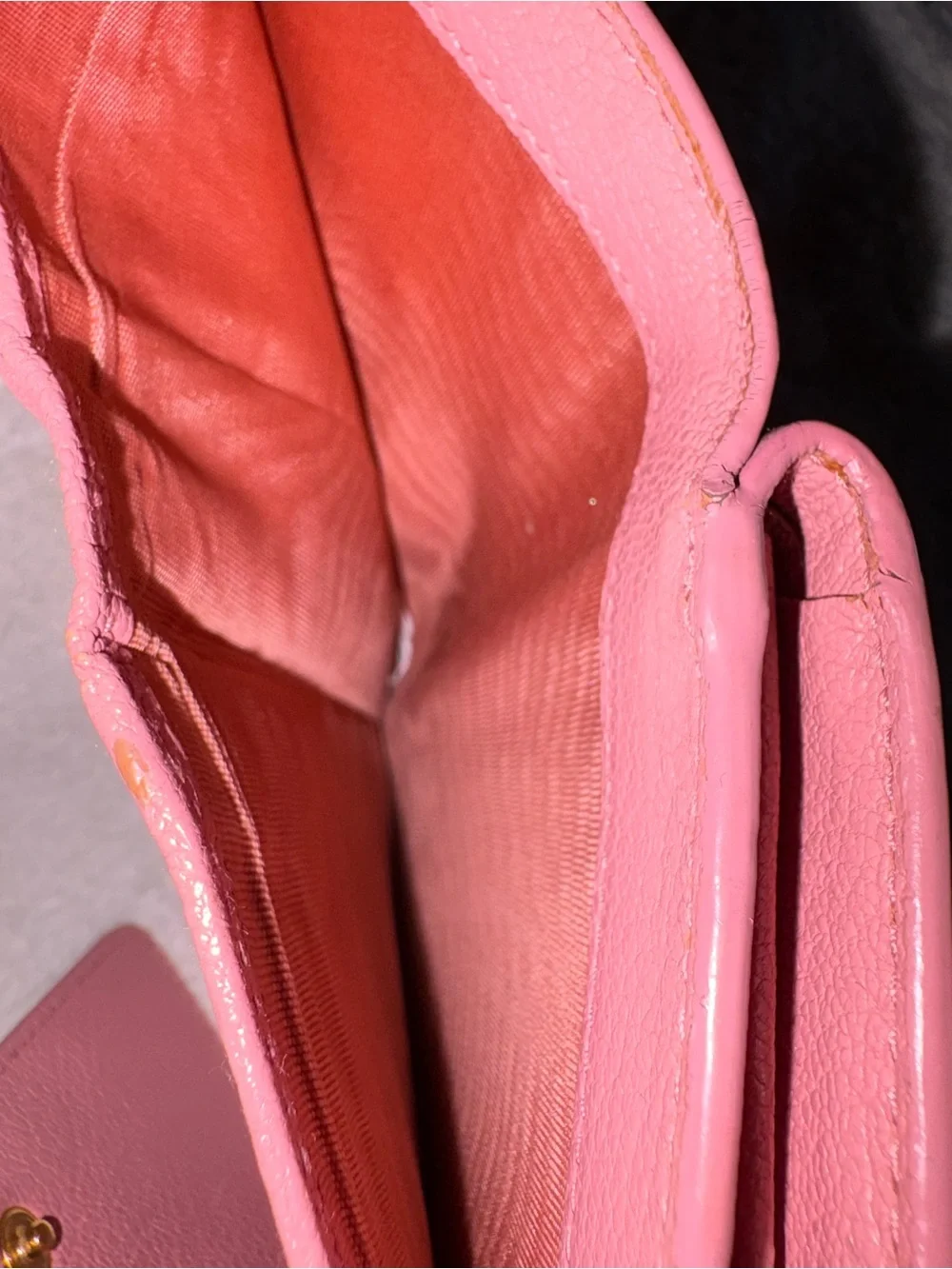 Miu Miu Rose Pink Zippy Leather Wallet with Gold Logo